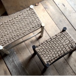3 jours - Tabouret bas tressé